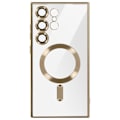 Miniatyrbillede 1 af 6: Taske til Samsung S24 Ultra - AVIZAR - MagSafe - Silikone - Guld krom omrids Gul