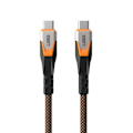 Miniatyrbillede 2 af 6: USB-C 3.2 20Gbps Opladnings- og Overførselskabel 240 i Flettet Nylon 0.75m UAG Sort Orange