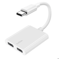 Miniatyrbild 1 av 2: USB C-adapter - Laddning och ljud - Dubbel port - Kompakt design