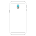 Miniatyrbillede 1 af 4: Bagkamera - Samsung - Galaxy J3 2017 - Udskiftning - Integreret tilslutningskabel - Sort Svart