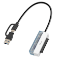 Pikkukuva 1 / 2: USB / USB-C - SATA 2,5'' - LinQ - Tiedonsiirto 5 Gbit/s - Musta