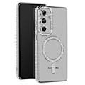 Miniatyrbild 1 av 6: Coque Diamant för Samsung Galaxy S24 FE MagSafe Kontur Strass Silver Grå
