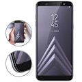 Pikkukuva 2 / 4: Suojakalvo - Samsung - Galaxy A6 Plus - Karkaistu lasi - Musta väri - Erittäin kestävä Svart