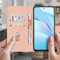 Miniatyrbillede 3 af 4: Rosa beskyttelsesetui til Xiaomi Mi 10T Lite - AVIZAR - Kortholder og ståfunktion rosa guld
