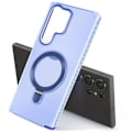 Miniatyrbillede 4 af 6: Coque MagSafe til Samsung Galaxy S24 Ultra Stødabsorberende Foldestøtte Blå Blå