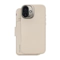 Pikkukuva 4 / 4: MagSafe-yhteensopiva iPhone 16 Plus -kuori, beige irrotettava nahka Beige