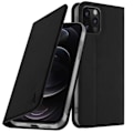 Miniatyrbillede 2 af 4: iPhone 12 Pro Max etui - AKASHI - Kortholder, Videostøtte - Sort øko-læder Svart