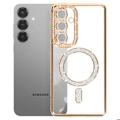 Miniatyrbillede 5 af 5: Coque Diamant til Samsung Galaxy S25 Plus MagSafe Kontur Strass Guld Gul