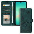 Miniatyrbillede 1 af 5: Butterfly Etui til Samsung Galaxy A26 Pung og Video Stand Grøn fyrretræ Grön