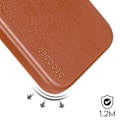 Pikkukuva 4 / 5: Coque - Decodattu - iPhone 15 Plus - Täydellinen Nahka - Putouksilta Suojaava 1.2m - Yhteensopiva MagSafe Mörkbrun