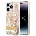 Miniatyrbild 2 av 5: Coque för iPhone 14 Pro Max med blommotiv och flytande paljetter Guess Transparent Transparent