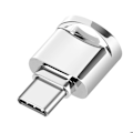 Miniatyrbillede 2 af 2: USB-C-adapter med micro SD/TF-kortlæser - opladning, overførsel, Sølv