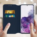 Miniatyrbillede 3 af 4: Samsung Galaxy S20 Plus Cover - AVIZAR - Folio Wallet Case - Eco-Læder - Støtte Funktion - Blå Blå