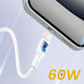 Miniatyrbild 3 av 5: USB C till USB C 60W Snabbladdning Inkax Vit Vit