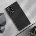 Miniatyrbillede 3 af 4: LG K62 - K52 Soft Case Carbon Forstærkede hjørner Børstet effekt Sort