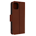 Miniatyrbillede 2 af 5: AVIZAR premium læder iPhone 14 cover - Kortholder, video support funktion - Brun kastanj