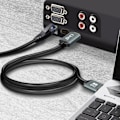 Miniatyrbillede 4 af 4: HDMI 2.1 8K 120Hz Ultra HD-kabel med Ethernet-længde 1,5 m HD-8K15 LinQ Sort