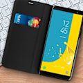 Miniatyrbild 3 av 4: Skal - AVIZAR - Galaxy J6 - Ultratunt - Ekologiskt läder - Fullständigt skydd svart