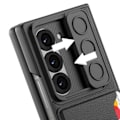 Pikkukuva 4 / 5: AVIZAR puolijäykkä kotelo Samsung Galaxy Z Fold 6:lle korttitelineellä ja mustalla karkaistulla lasilla Svart