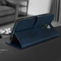 Miniatyrbillede 3 af 4: Etui Pung - AVIZAR - Xiaomi Redmi 9 - Øko-læder - Mørkeblå - Støttefunktion Midnattsblå