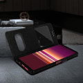 Miniatyrbillede 4 af 4: Cover - AVIZAR - Sony Xperia 5 - Dobbelt vinduesbeskyttelse - Soft Shell - Supportfunktion Svart