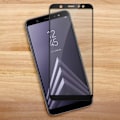Pikkukuva 3 / 4: Suojakalvo - Samsung - Galaxy A6 Plus - Karkaistu lasi - Musta väri - Erittäin kestävä Svart