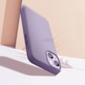 Pikkukuva 3 / 5: iPhone 14 kotelo - MOXIE - BeFluo Collection - Puolijäykkä - Ohut - Kevyt - Pehmeä sisustus - Laventelinharmaa