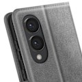 Miniatyrbillede 3 af 5: Etui til Samsung Galaxy S25 Edge Klap Tegnebog og Videostativ Grå Grå