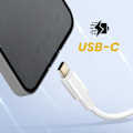 Miniatyrbild 4 av 4: USB-kabel till USB C för laddning och synkronisering 2m Inkax Vit