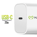 Miniatyrbillede 3 af 5: USB C Power Delivery 20W Vegglader Mayaxess Hvid Vit
