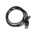 Miniatyrbillede 1 af 6: USB til USB C-kabel - LINQ - 1,5 m - Flettet nylon - Opladning og filoverførsel - Sort Svart