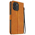 Miniatyrbild 1 av 5: Fodral till Blackview Wave 6C - AVIZAR - Handledsrem Flip Wallet Support - Brun - Halvstyv - Smidig kastanj