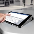 Miniatyrbillede 3 af 4: iPad Air 2 Cover - AKASHI - Video Stander + Tastatur - Øko-læder Tekstur - Sort - Semi-stiv Svart