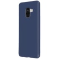 Pikkukuva 3 / 4: Forcell Galaxy A8 Case Soft Touch silikonigeeli joustava kotelo - Midnight Blue Midnight Blue