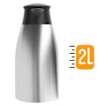 Pikkukuva 3 / 5: Pichet thermos 2L Cheffinger - Ilmaa eristävä ja antibakteerinen kaatonokka - Harmaa Grå