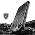 Miniatyrbillede 4 af 5: Coque MagSafe til iPhone 16e Stødabsorberende Dobbelt materiale Dux Ducis Sort Transparent Svart