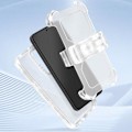 Pikkukuva 4 / 6: AVIZAR kova kotelo Samsung Galaxy S24 -puhelimelle - Iskunkestävä vyöpidike ja jalustan pidike - Läpinäkyvä Transparent