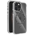 Pikkukuva 1 / 5: MagSafe-kuori silikonista iPhone 11 Pro Max, musta hohtava Svart