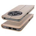 Pikkukuva 2 / 5: Kotelo Xiaomi Redmi 14C Flip Card -kotelolle ja Video Support Gold -tuelle Gul