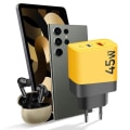 Pikkukuva 3 / 6: GaN USB + USB-C 45W Microgrid Tactical seinälaturi musta / keltainen
