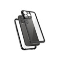 Miniatyrbillede 1 af 4: Cover til iPhone 14 Pro - EIGER - 360° Fuld beskyttelse Vandtæt IP68 forstærket - Sort Transparent
