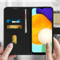 Miniatyrbild 3 av 4: Fodral för Samsung Galaxy A03S - AVIZAR - Plånbok och Videostöd - Svart Svart