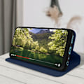 Miniatyrbillede 4 af 5: AVIZAR etui til Oppo A76, A96 og Realme 9i - Video Support Wallet Cover - Midnight Blue Nattblått