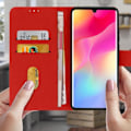 Pikkukuva 3 / 4: Kotelo - AVIZAR - Mi Note 10 Lite - Täyskotelo - Korttipidike - Videotuki - Punainen Röd