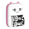 Miniatyrbillede 1 af 3: Bluetooth Tilsluttet Termisk Printer 200dpi Cat Model Bærbar Hvid / Pink