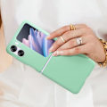 Miniatyrbillede 3 af 5: Taske til Oppo Find N2 Flip - AVIZAR - Brugerdefineret design - Stiv polycarbonat - Bleggrøn - Hvid Ljusgrön