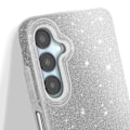 Miniatyrbillede 4 af 5: Glitrende beskyttelsesskal til Samsung Galaxy A25, stødabsorberende, sølv Grå