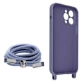 Pikkukuva 2 / 5: iPhone 13 Pro - ILMOITA - Puolijäykkä - Säädettävä kaapeli 80cm - Laventeli - Yksinkertainen Lavendel