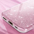 Miniatyrbillede 4 af 5: Glitter Cover til iPhone 16 Pro Max i pulverrosa silikone og polycarbonat Rosa