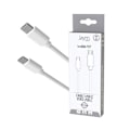 Miniatyrbild 3 av 5: USB-C till USB-C 3A PD 20W Laddning och Synkronisering Collection POP 1,5m Jaym Vit Vit